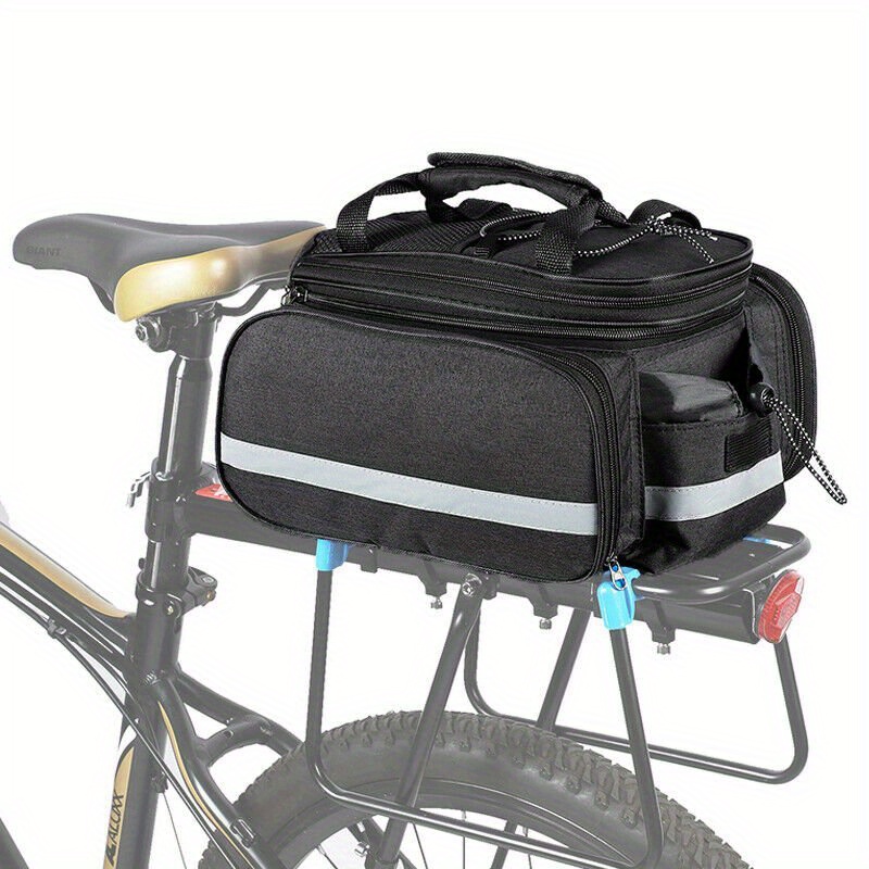 27l Bicycle Mountain Bike Pannier Bag Rear Rack Rear Seat Bag With Protective Cover Multifunctional Outdoor Carry-on Backpack