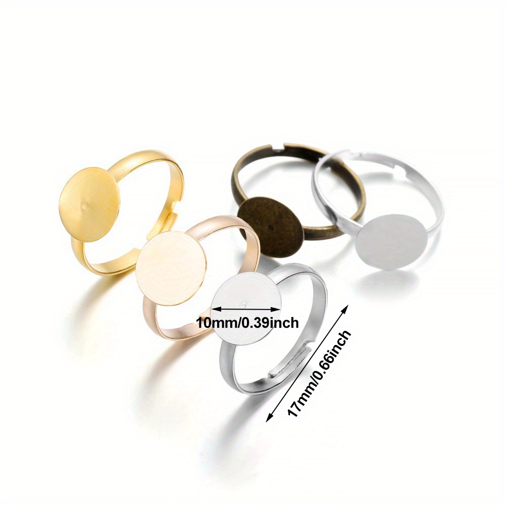 30pcs Round Disc Ring Holder Adjustable Ring Holder Supplies