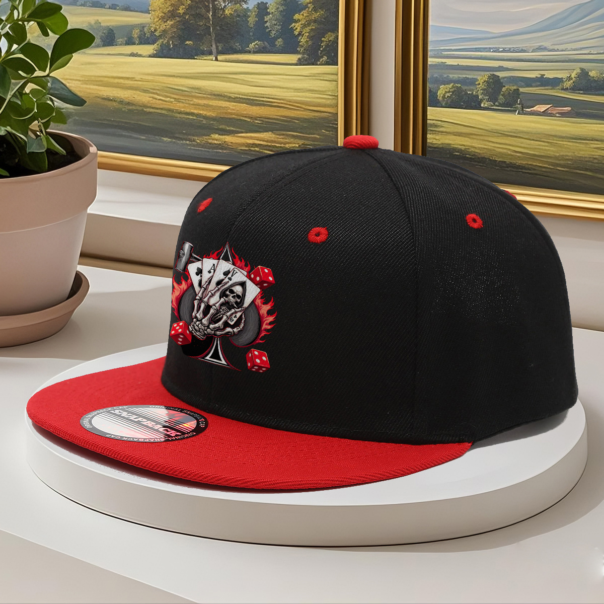 TEMU Gorra de béisbol para hombre con visera , diseño de esqueleto sosteniendo espadas y un gotero en estilo , para hombres como para mujeres, con