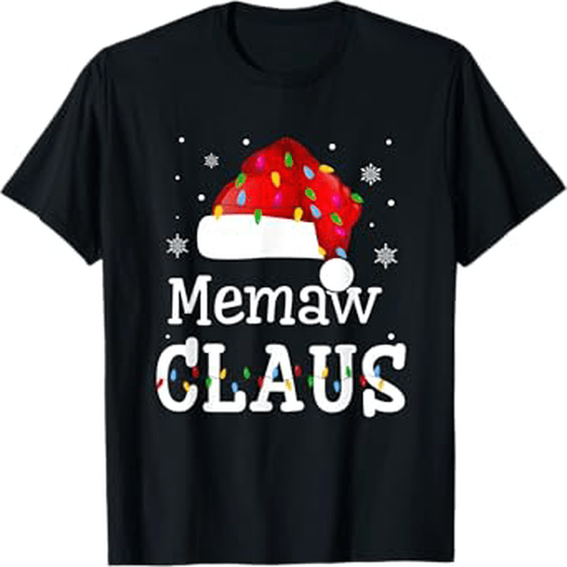 

Memaw Claus Funny Holiday Matching Pajamas Party T-shirt