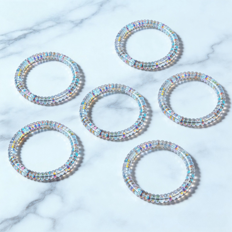 TEMU Lot de 6 bracelets éthiopiens extensibles - Bijoux élastiques perlés pour empiler et , bracelets bohèmes unisexes, cadeau pour femmes et hommes
