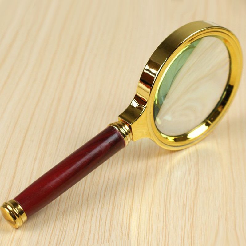 1pc metal magnifying glass 50  definition handheld loupe for reading science experiments sunlight fire starting jewelry insects plant observation