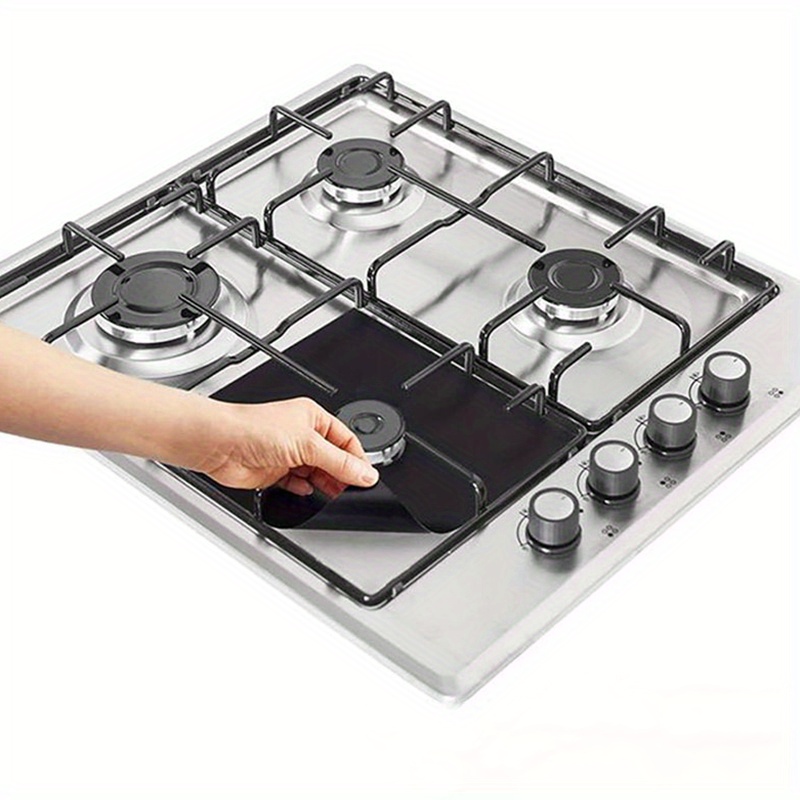 2 4 pack fiberglass stove top protector covers non stick reusable waterproof smooth easy to   no electricity needed kitchen gas stove liner mat pad details 8