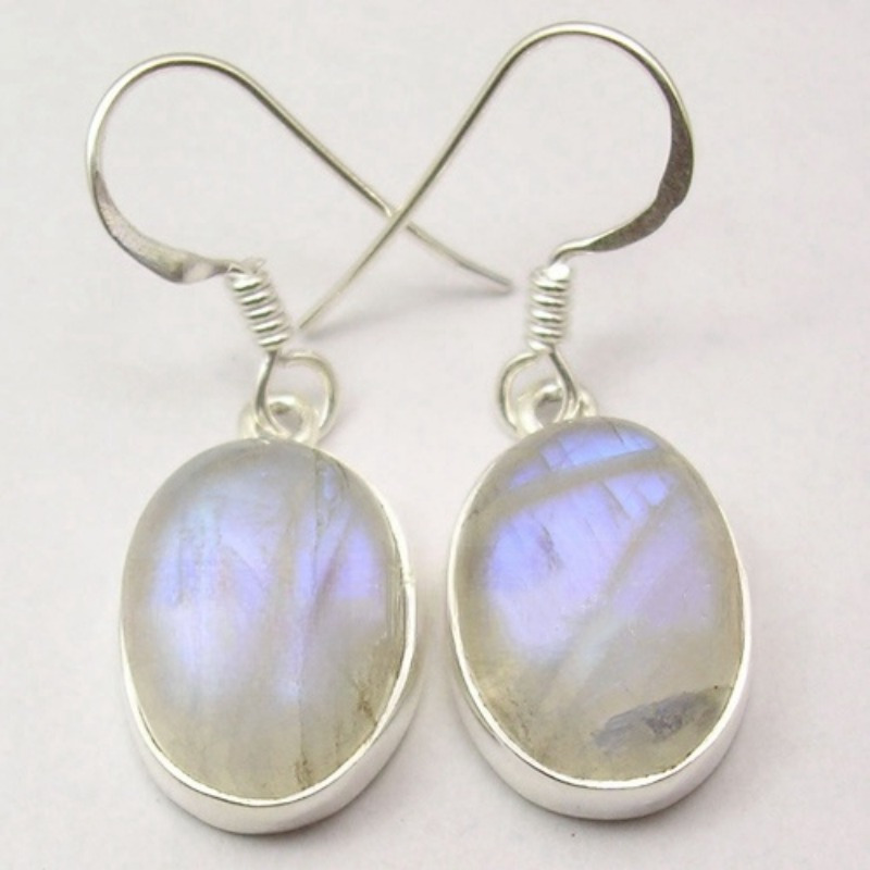 Moonstone Oval Drop Earrings for Weddings & Daily Wear