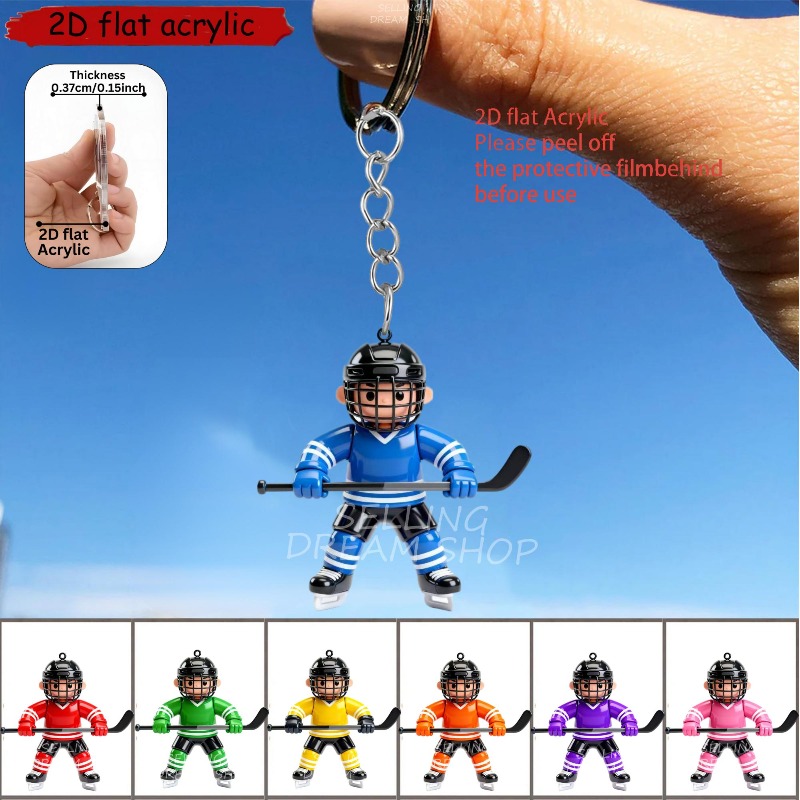 TEMU 2d Flat, <2d Flat> 1/3/4/7 Acrylic Keychains โ Home/bag/keychain//phone Decorations โ Birthday/party/anniversary/ Day/graduation