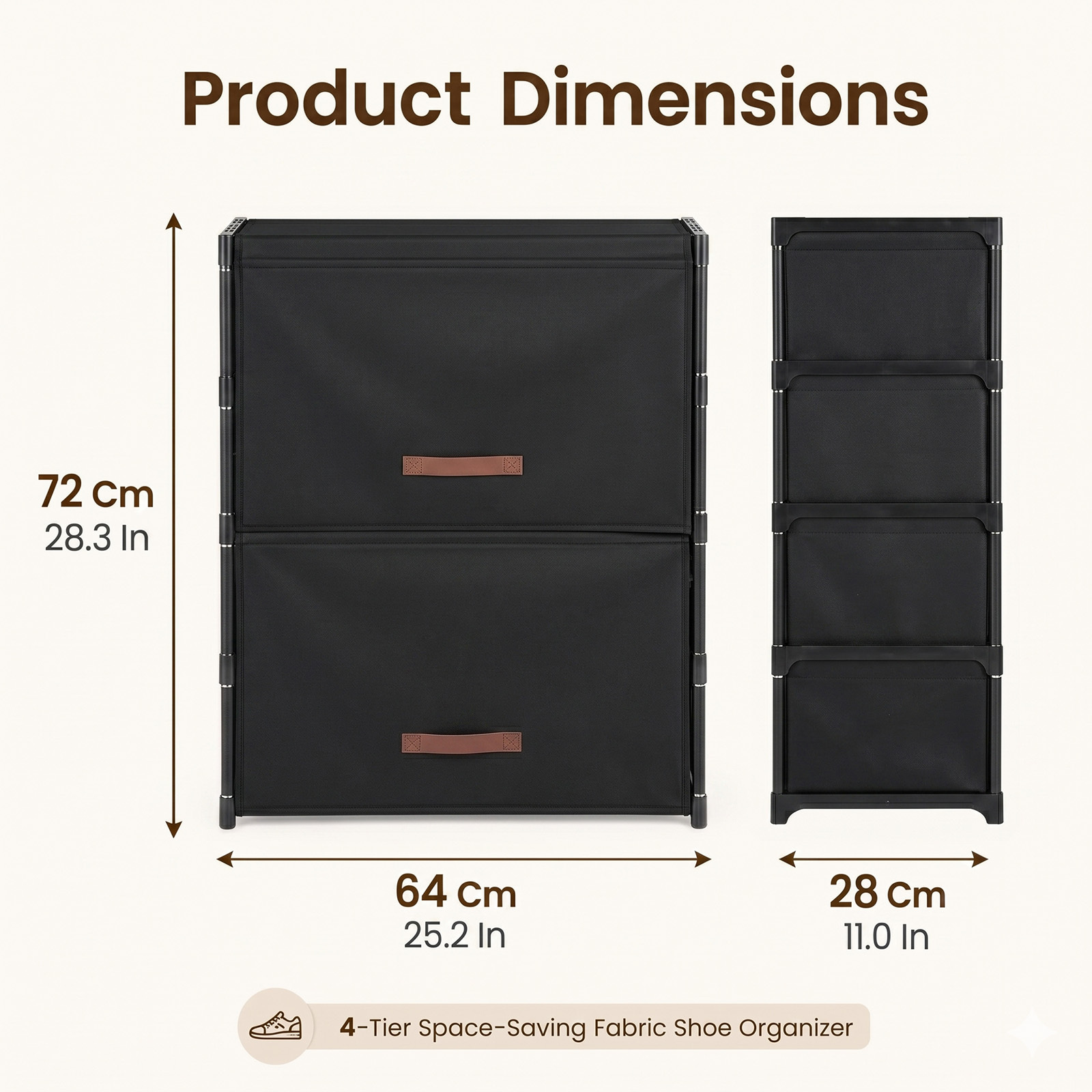 Image of 5 Layers Large Freestanding Shoe Rack - Shoe Storage Box Can Hold Multiple Pairs. Suitable For , , Living Rooms, Bedrooms As A Storage Display Cabinet, Shoe Storage