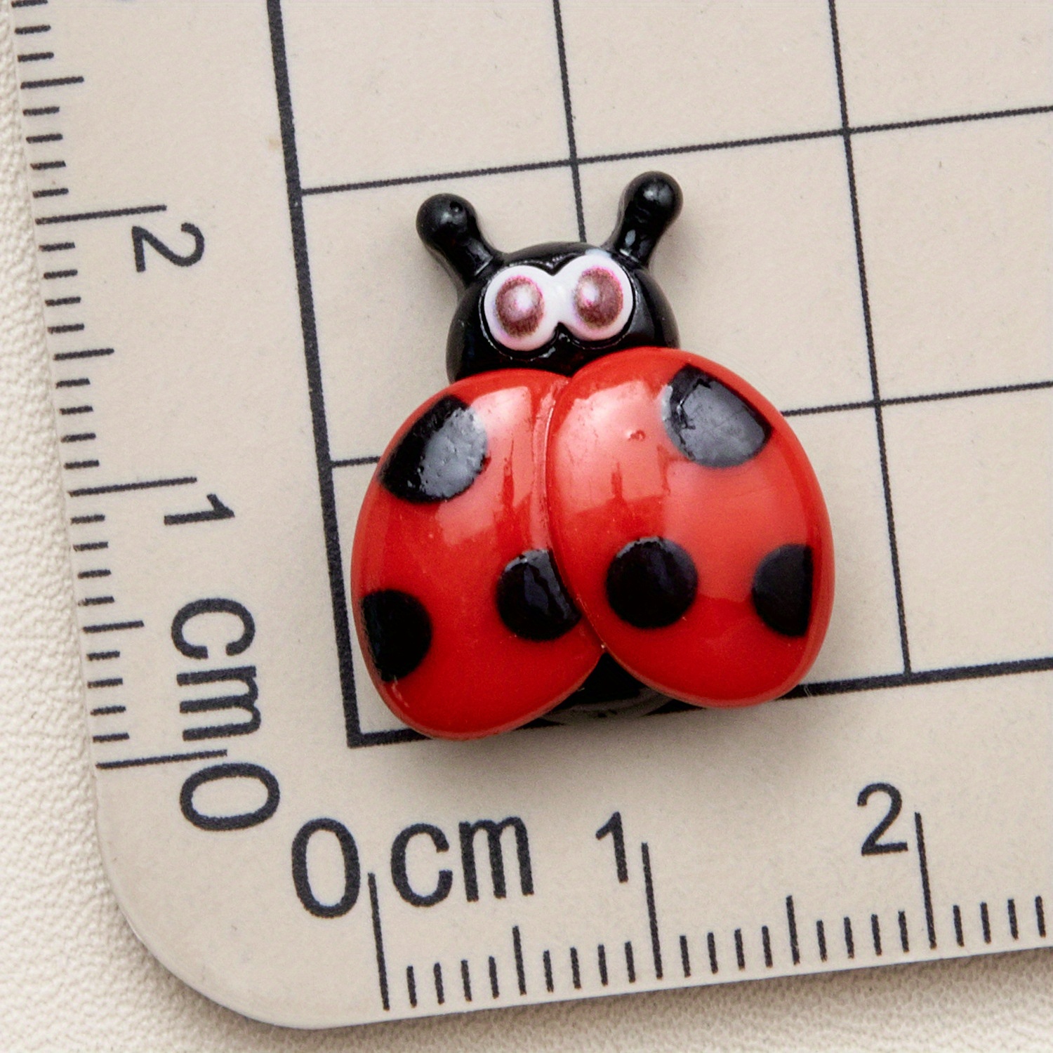 10pcs/pack Of Cute Ladybug 3d Resin, Suitable For Hair Additions, Jewelry, Decorative Items, And Dly Craft Additions