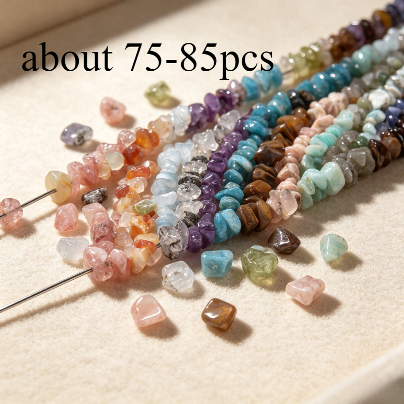 TEMU Paillettes de pierres naturelles mélangées, perles irrégulières pour bijoux, idéales pour , bracelets, boucles d'oreilles, fournitures de perles