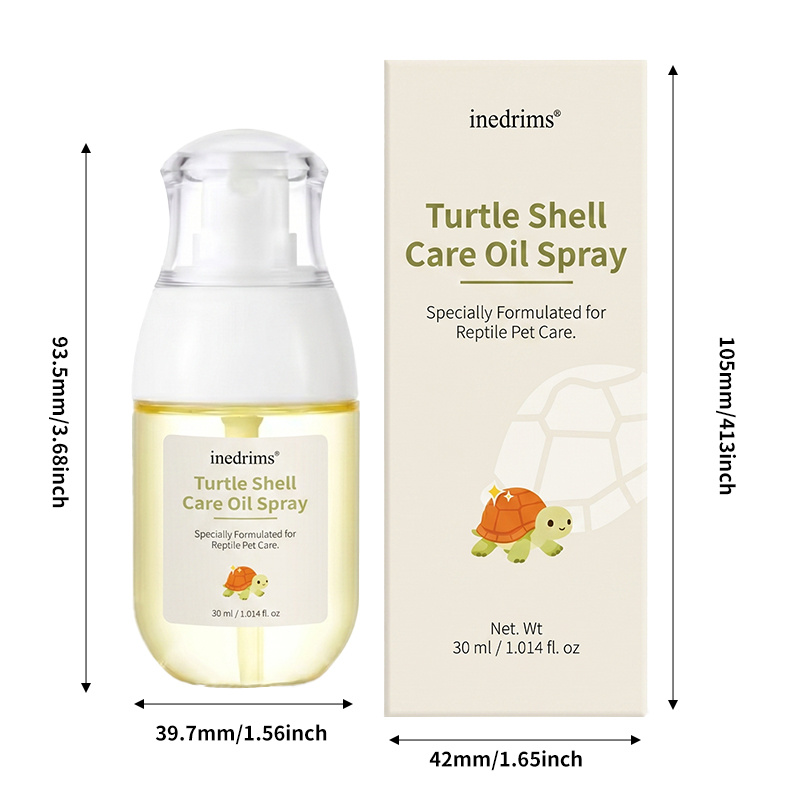 Pet Turtle Shell Care Oil Spray, Enhances Shell Shine, Moisturizing, Daily Care, Gentle Formula, Specialized Moisturizing and Shine Enhancing Shell Oil for Reptiles, Gentle and Safe for Turtles, Daily Turtle Shell Care Agent, Suitable for Various
