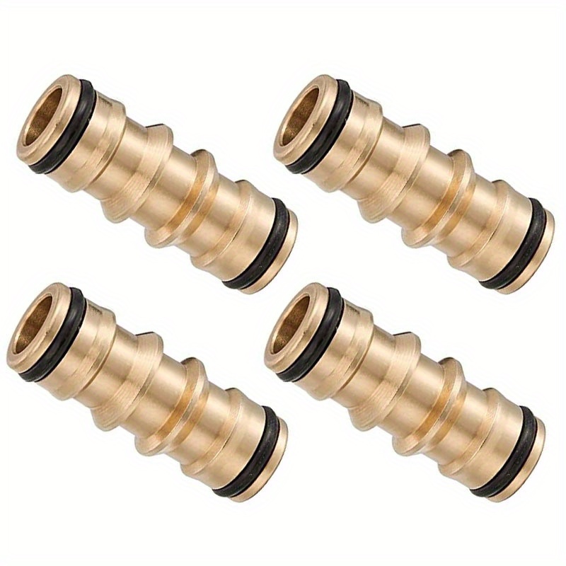 4pcs Brass Male-to-male Couplers | Garden Hose Extension Adapter For Hoses And Irrigation Systems