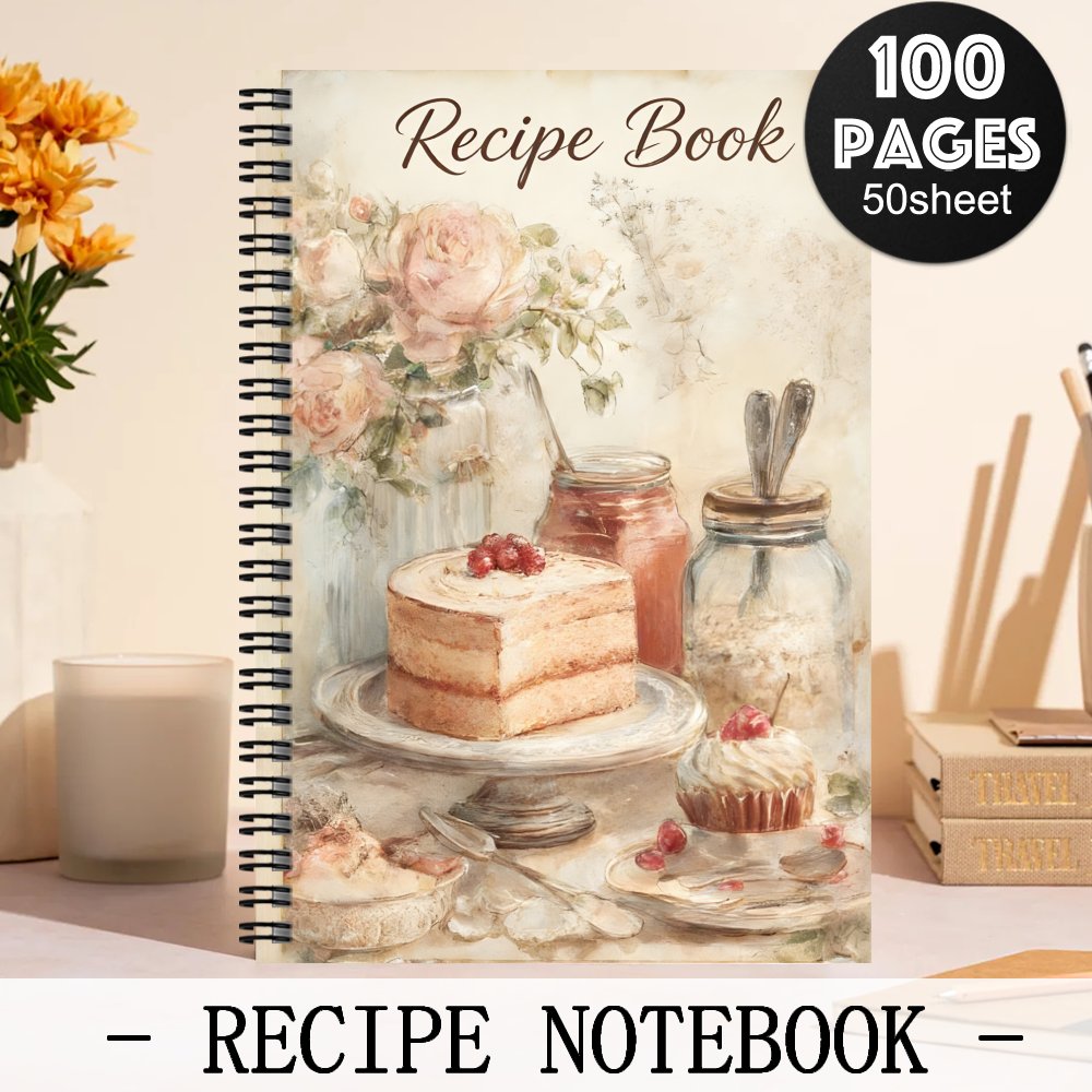 TEMU 1 Spiral-bound Color Recipe Notebook, Color Recipe Book, Self- Recipe Manual, Healthy Recipe Planning Gift, Suitable For Men And Women, Family