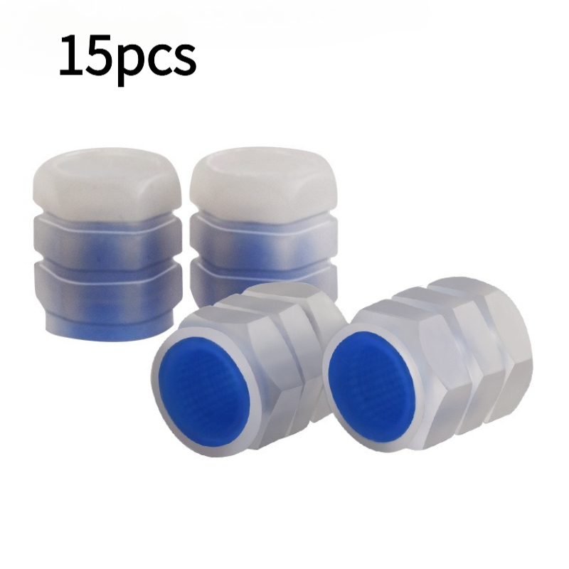 TEMU 15pcs Set Of -the-dark Tire Valve Caps, Tire Valve Fluorescent Covers, Stylish Gift, Suitable For Universal Decoration Enhancement On Cars, Suvs, Bicycles, Motorcycles, And Trucks(blue)