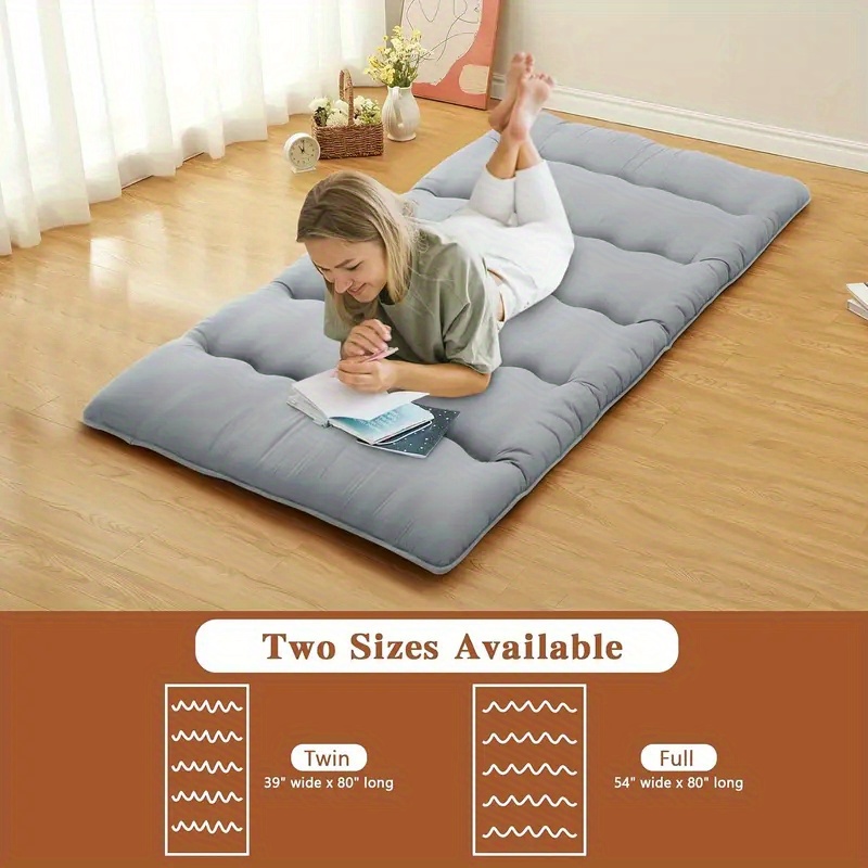 Matelas Pliant Japonais Futon Tatami 90x200 Cm - Tapis De Sol Confortable & Portable