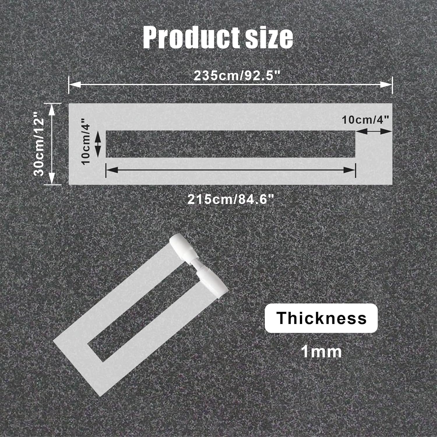 TEMU 4 X 92 Inch Parking Line Template, Foldable Template, Reusable Silicone Parking Template, For Use In Painted Parking Lots And Asphalt Concrete