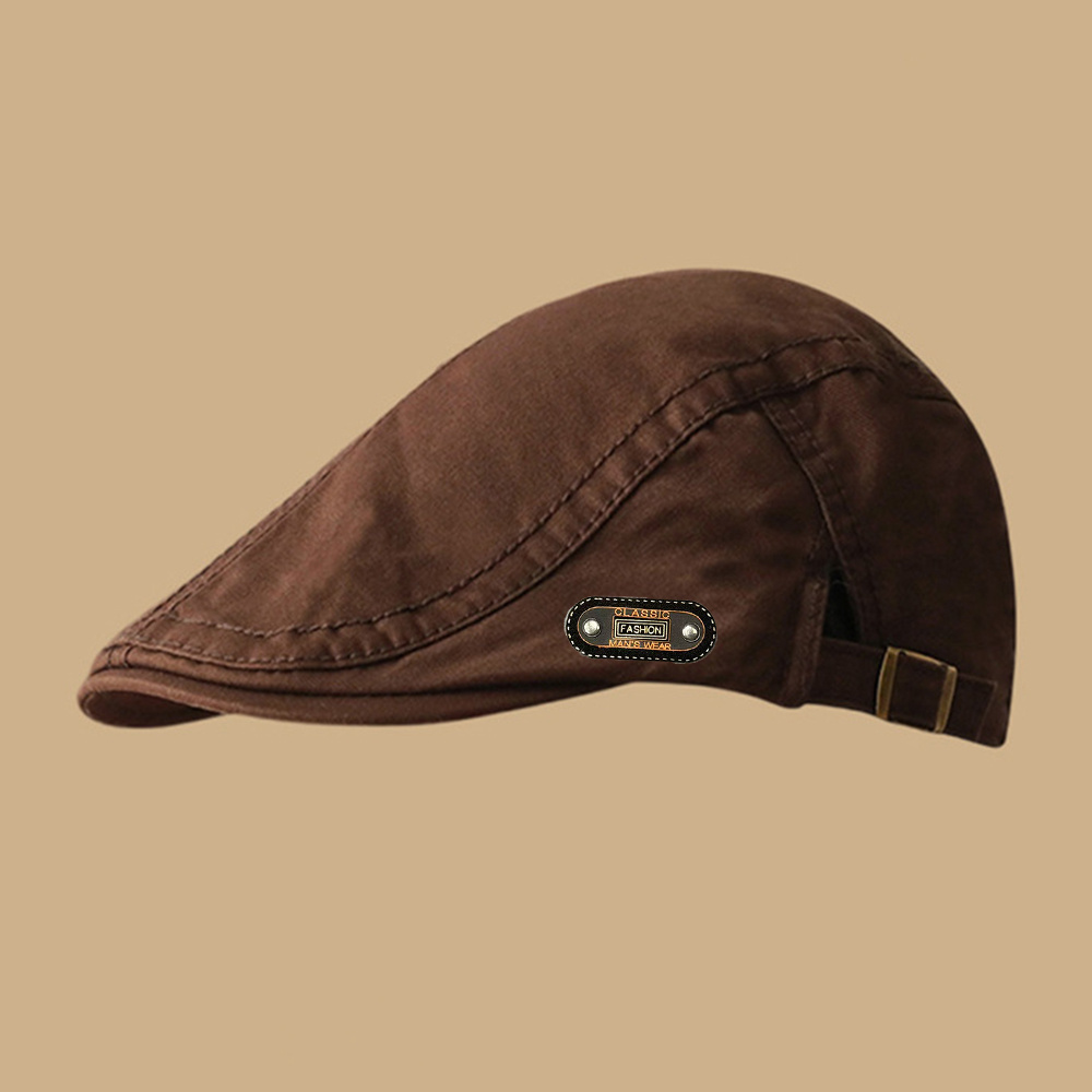 Unisex Solid Color Retro British Style Painter Hat