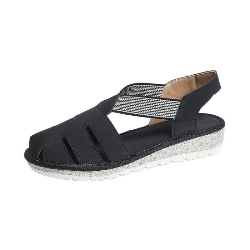 TEMU Low-heel Wedge Rubber Flat-soled Women's Sandals, Women Shoes