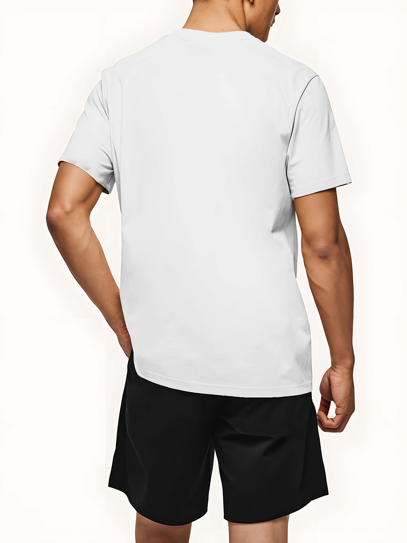 men's 80s party casual crew neck t shirt shorts set summer Temu