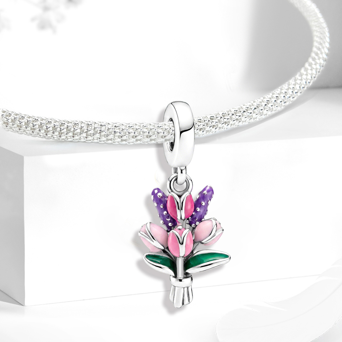 Tulip Aroma Whisper Charm DIY Pendant Beaded for Women's Jewellery