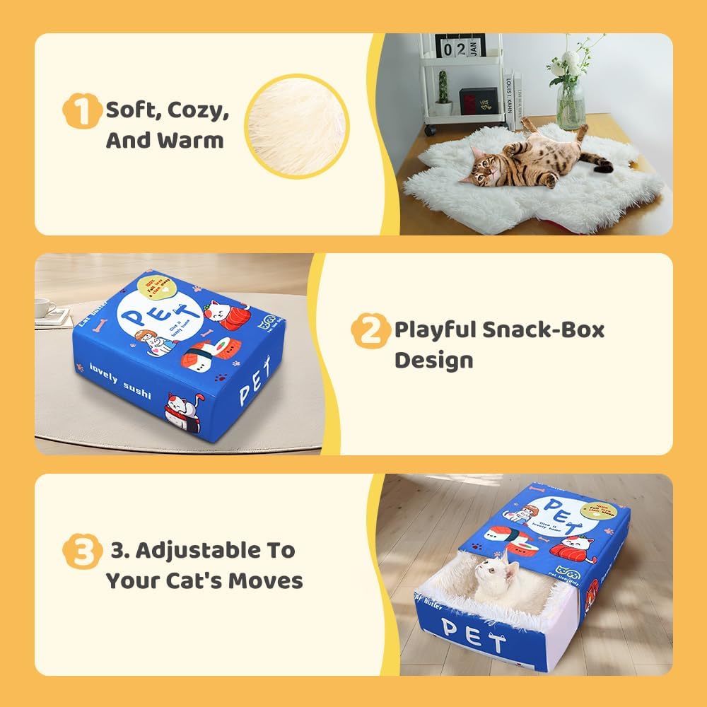 red/ bed, suitable for cats and small dogs, funny covered cat couch, unique cat cave house, desk cat hideaway enclosed bed, additions for indoor kitten cat houses Product details 4