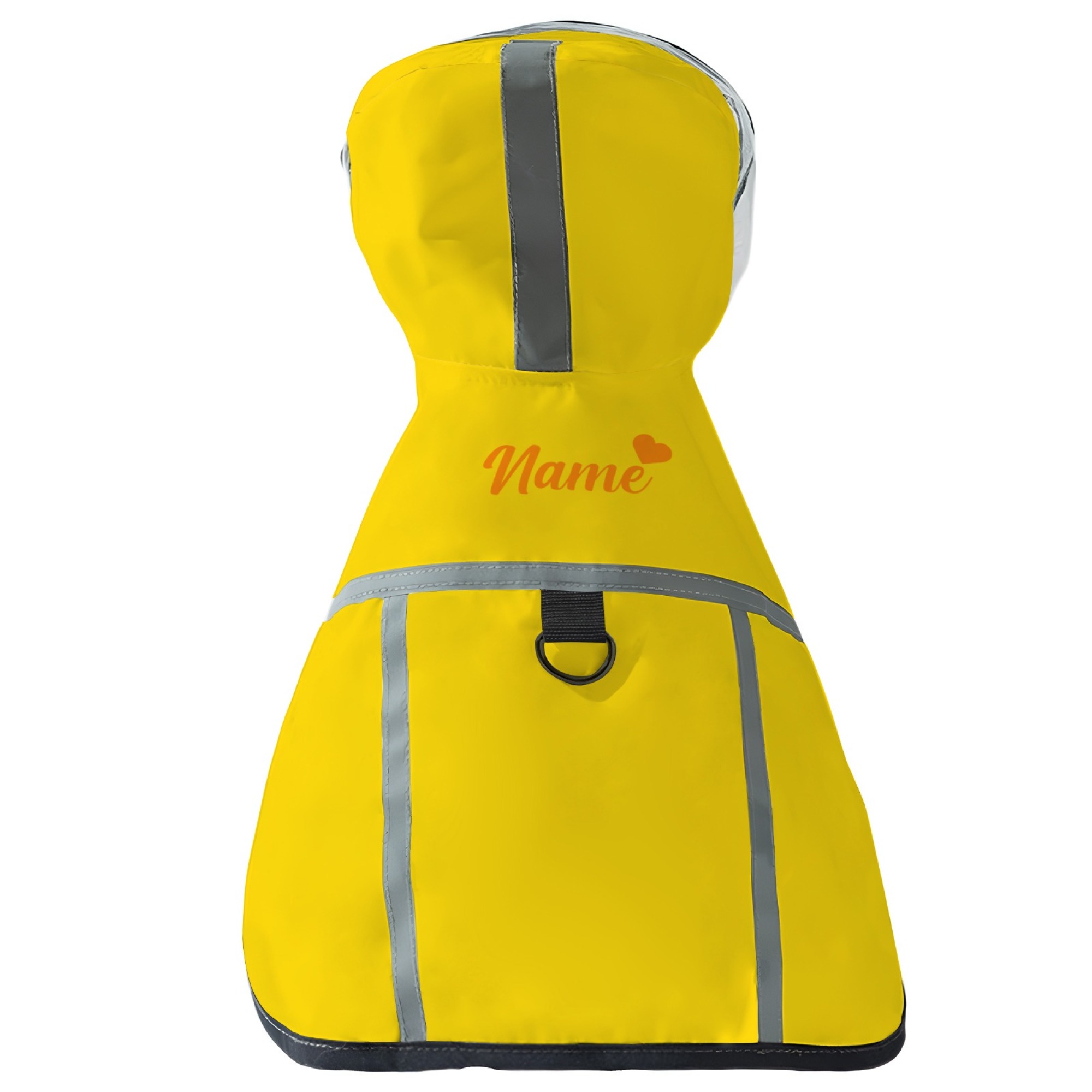 Customizable Pet Raincoat with Reflective Stripes