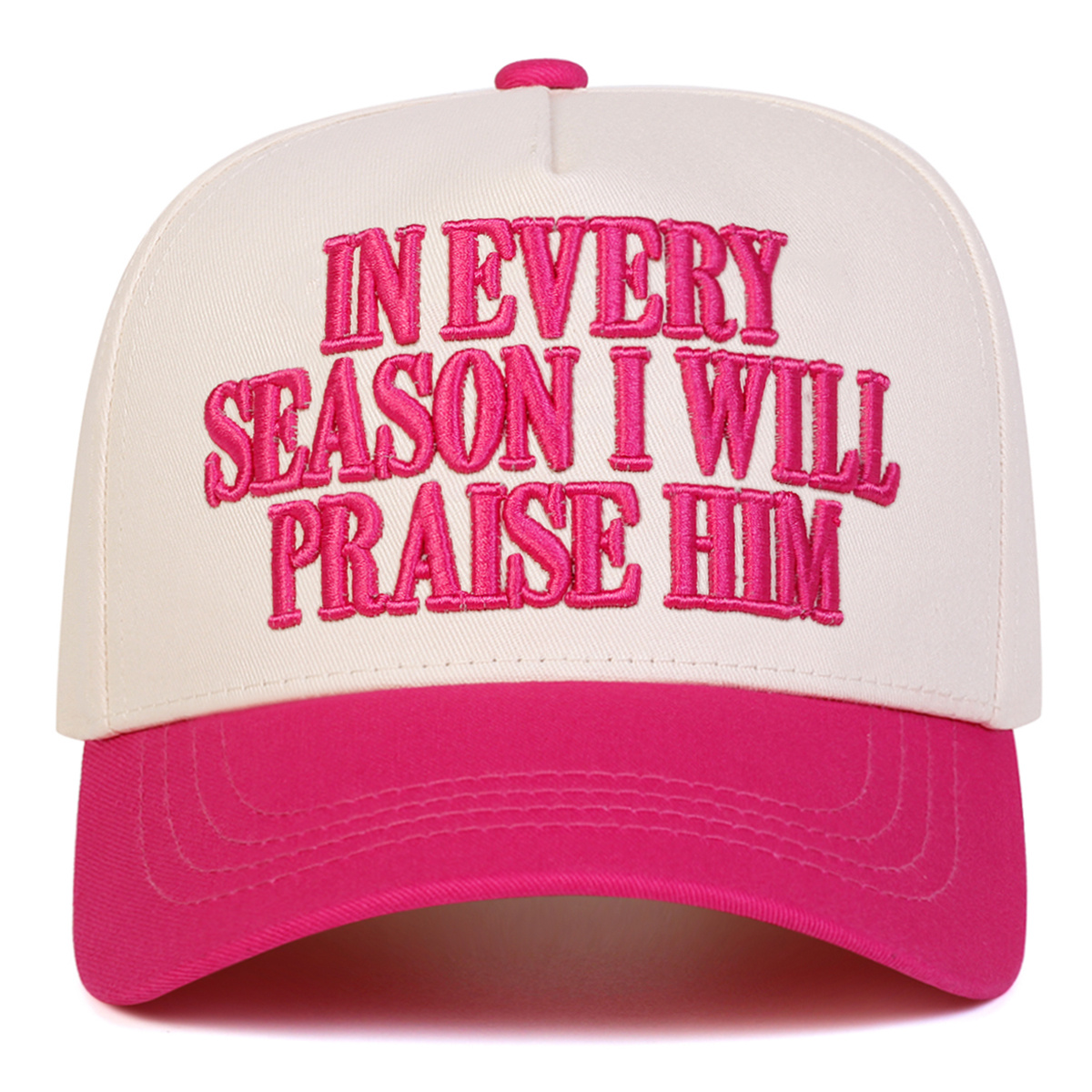TEMU A Women's Praise Him Five-panel Baseball , Adjustable And Stylish, Outdoor Activities During Spring And Autumn, Suitable For Travel, Beach , And