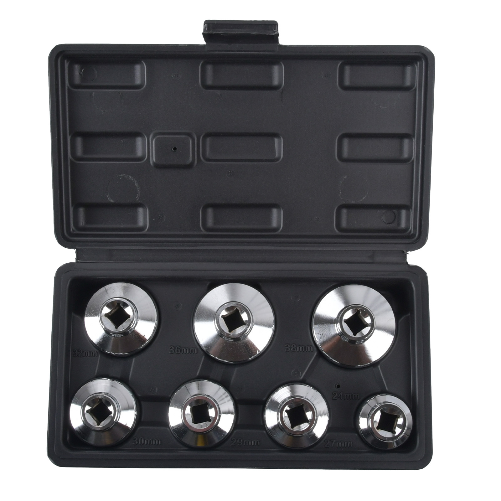Set Of 7pcs Of 3/8" Drive Oil Filter Socket Wrench Removal Tools