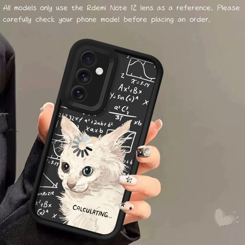 TEMU Phone Case - Thinking Cat Black Phone Case For Galaxy