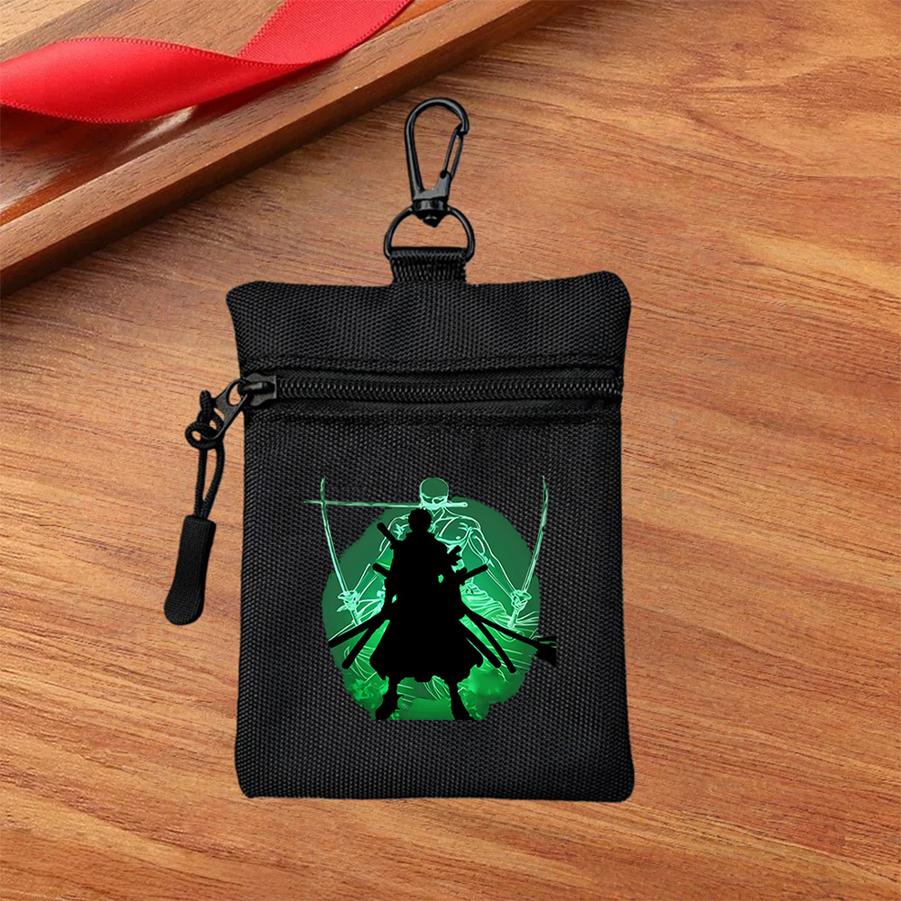 TEMU 1 pieza pequeña y riñonera para hombre con temática de anime - de con llavero, bolsa de almacenamiento pequeña lavable a máquina, adecuada para