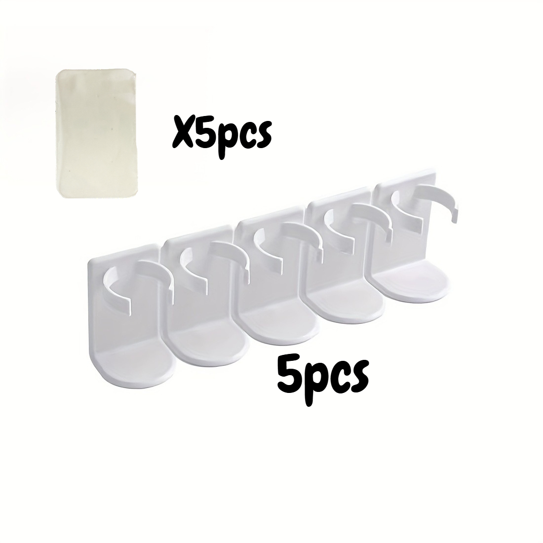 TEMU 10pcs Set: 5pcs Shelving Unit + 5pcs Acrylic Double-sided Tape. Bathroom Organizer That Requires No Drilling – A Set Of Shelves For Storing