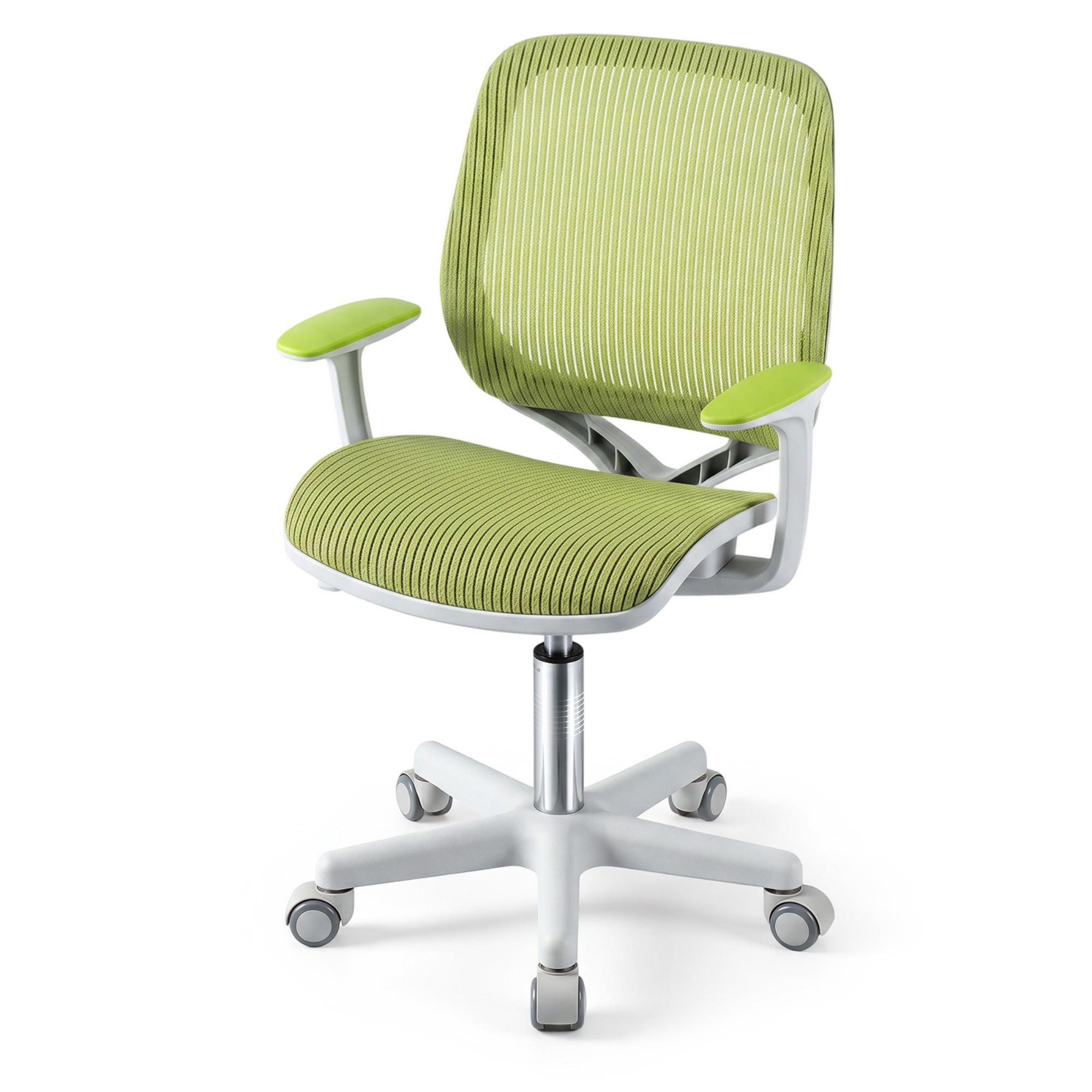 Image of Ergonomic Study Chair, Kids Mesh Rolling Desk Chair With Adjustable Height And Smooth Wheels, Swivel Computer Chair, Student Chair For Study Room, Bedroom And Home, Green