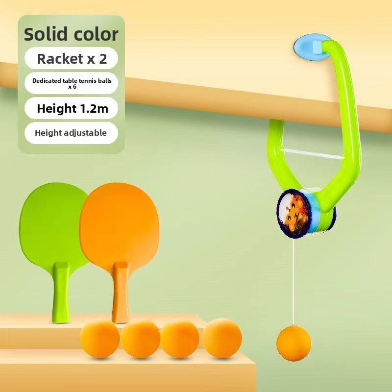 E-shop 9-teiliges Tischtennis-Trainer-Set zum Aufhängen – Ein Solo-Übungsgerät für den Innenbereich mit Ball und Seil, zur Verbesserung der