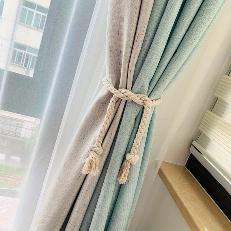 1 2pcs curtain tiebacks rope outdoor curtain tiebacks linen curtain ties for bedroom living room kitchen home decoration details 2