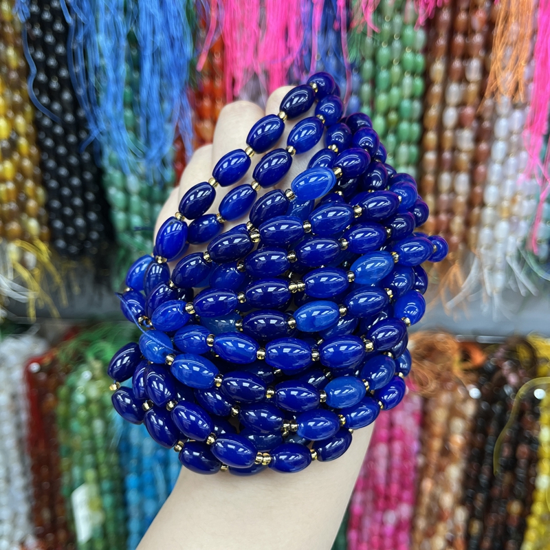 8X12Mm Vibrant Natural Stone Rice Beads Collection