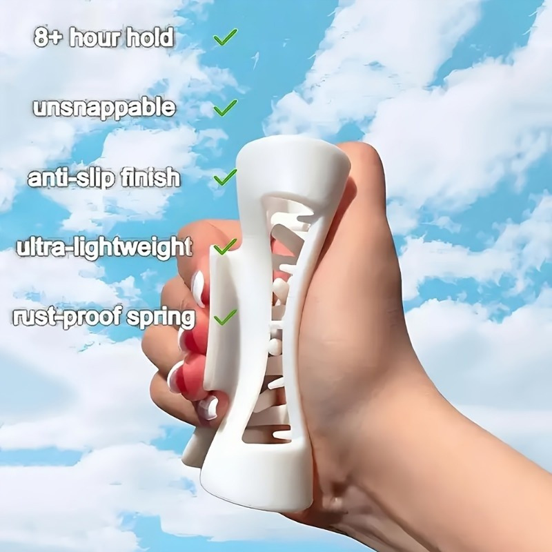 soft silicone shark hair clips - non-slip grip, scalp-safe hair claws with rounded edges & non-piercing back, gentle for sensitive scalp, white/black/red/brown/beige, ideal for everyday use, swimming, gym, bed - durable & comfortable hair grips for  , secure hold for thick/thin hair, soft & flexible silicone, square-shaped design for comfortable use,   in colors 4