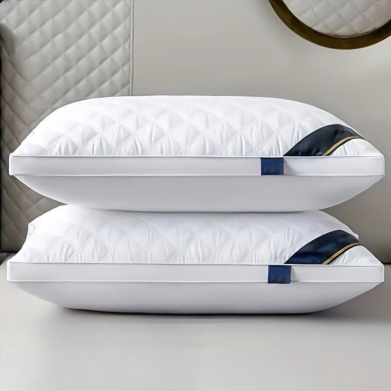 [Deep Sleep] 2pcs Luxury Hotel Quality Pillows Neck Support Sleep Pillows, High-Loft Pillow Inserts Resist Flattening Suitable for Beds, Relaxing Sleep Bedding Pillows, All-Season Use Ideal for Living Rooms, Bedrooms, Home Decor