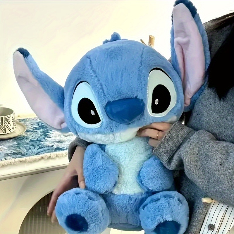 1pc Disney Stitch Plush Doll - Blue Soft Polyester Fiber Stuffed Animal with Expressive Eyes, Perfect for Room, Car, Sofa Decor - Ideal Valentine'S Day, Christmas, Birthday Gift Accessory, Stuffed Plush Toy, Christmas Gift Item, Playful Design, Quality Craftsmanship