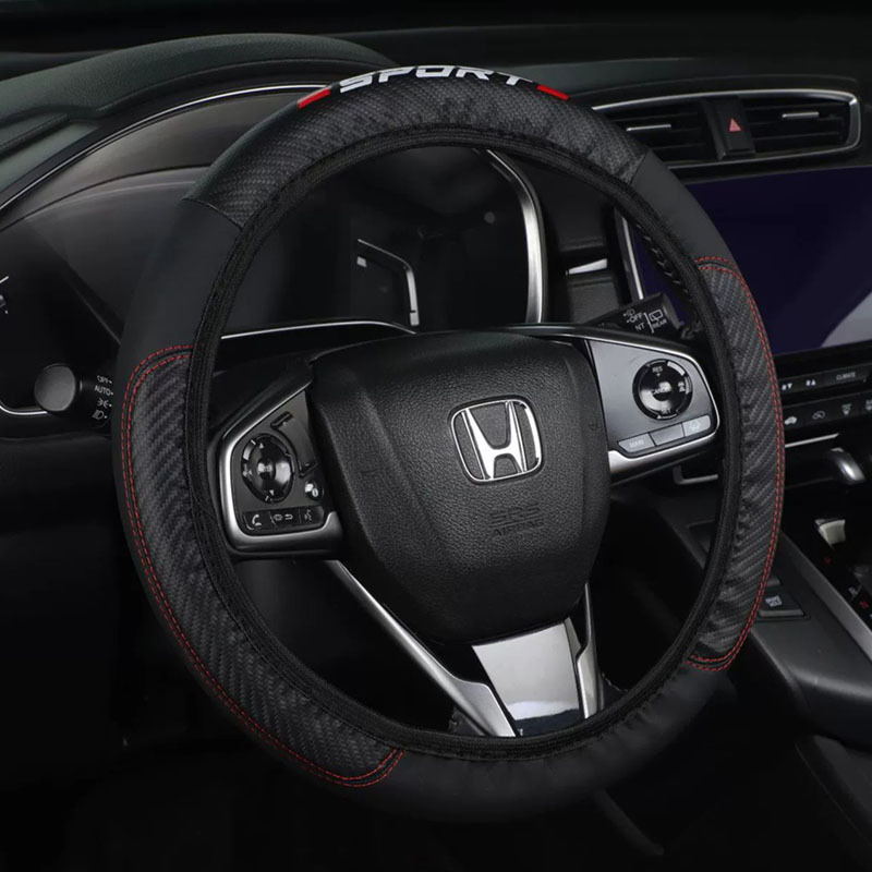 sport style elastic steering wheel cover no   black red color printed design non     for   car interior accessories modern aesthetic for daily   vehicle upgrade sporty look durable material driving   stylish drivers interior drivers   Product details 0