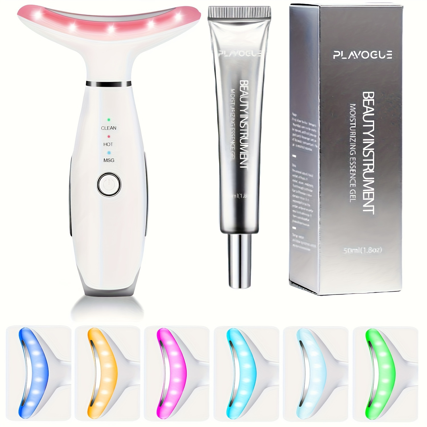 

2pcs/ Set Combination 7- Led Massage - -, Firming, And Toning For - -, And Massager For Glowing,