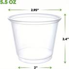 250 count clear disposable plastic portion cups 5 5oz shot cups salad dressing sauce cups for portion control no lids needed disposable containers for parties party serving cups simple cup design durable plastic cups