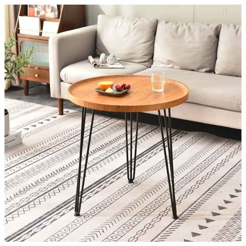 Home Decor Nordic Rounded Side Coffee Table 50X50Cm
