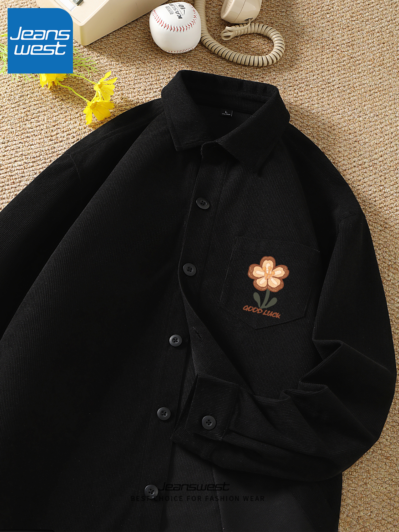 2025 new arrival men's retro corduroy casual Temu Oman