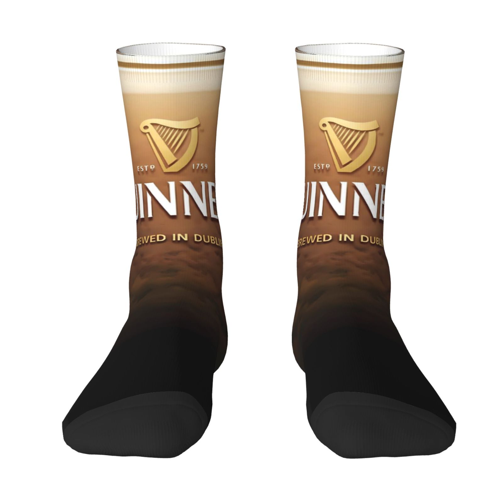 TEMU 1 Pair Of Men's Novelty Socks, Oktoberfest - Beer Gift Socks, Suitable For , Unique Themed Design, Durable Polyester-blend Fabric, Grade Socks