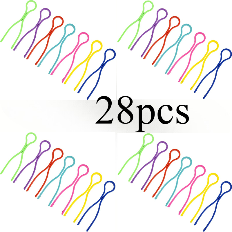 TEMU 28 Colorful Plastic Bobbin Clips, Anti-drop Thread End Clips, Bobbin Thread Holders, Sewing Machine Spool Fixing Clips - Colorful Sewing Machine