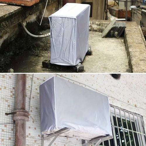 1pc air conditioner cover silvery dust cover cleaning tools outdoor