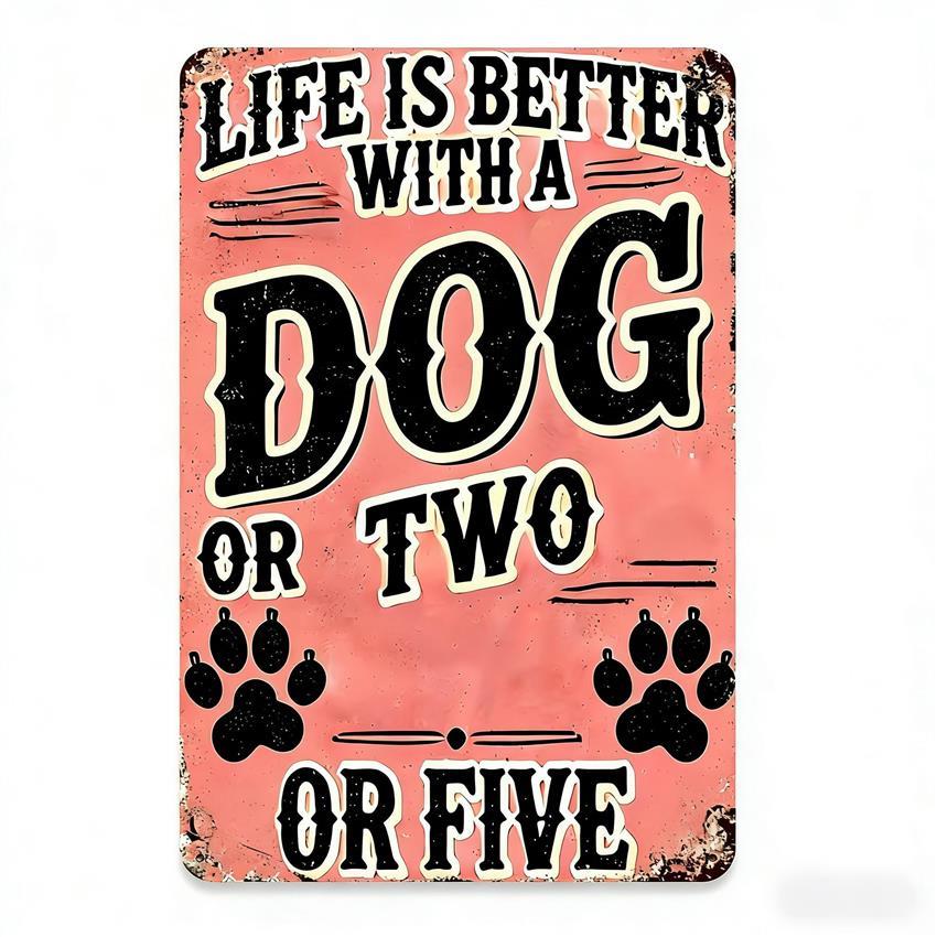 TEMU 2d Flat, 2d Flat Decorative Hanging Sign: Better With A Dog - Suitable For One, Two, Or , 2d Flat