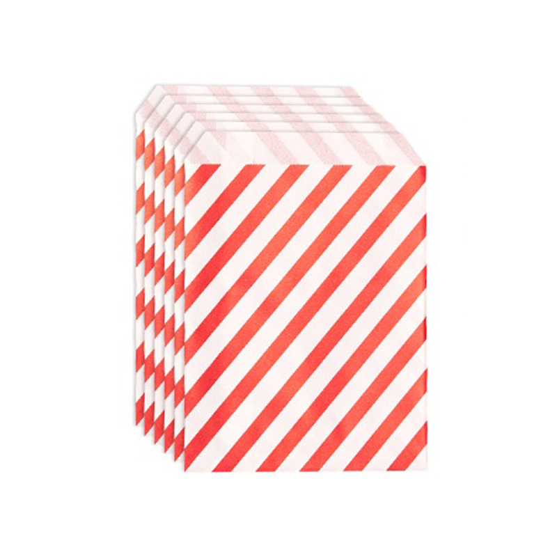 TEMU Gift For Her/him 20pcs 13x18cm Colorful Striped Paper Bags, Gift Bags For Party Favors, Small Item Storage, Wrapping And Organization Supplies