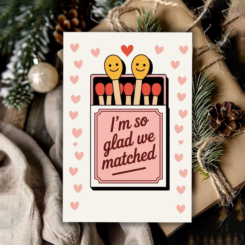 TEMU 1pc Creative Matchstick Anniversary Card - -style Puzzle Gift Message, Unique Birthday/valentine's/wedding Milestone Card For, , Husband, Wife,