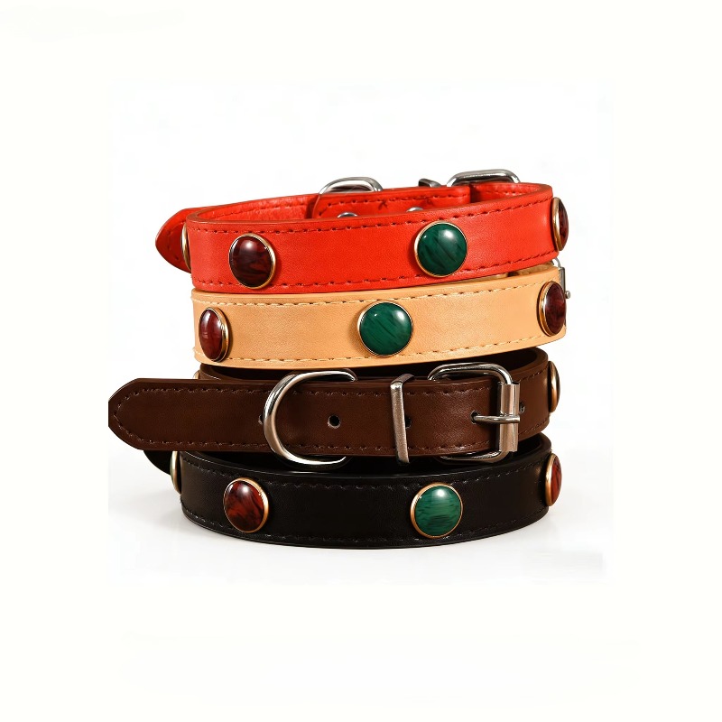 Light Luxury Pet Collar with Colorful Beads