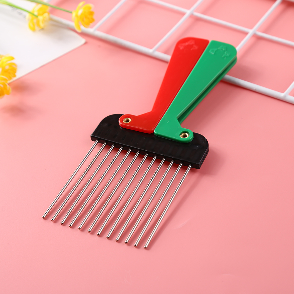 TEMU Foldable Salon Use Metal Afro Pick Hair Combs Afro Hair Comb Hair Styling Arranging Wigs And Braids For Hairdressing Styling Tool