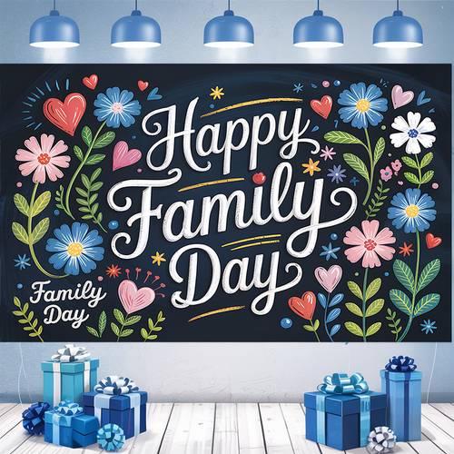 1 chalkboard design party banner vibrant floral background cloth decoration polyester ideal for gifts parties living rooms apartments bedrooms dorms home decor decor festive atmosphere colorful banner party decorations supplies